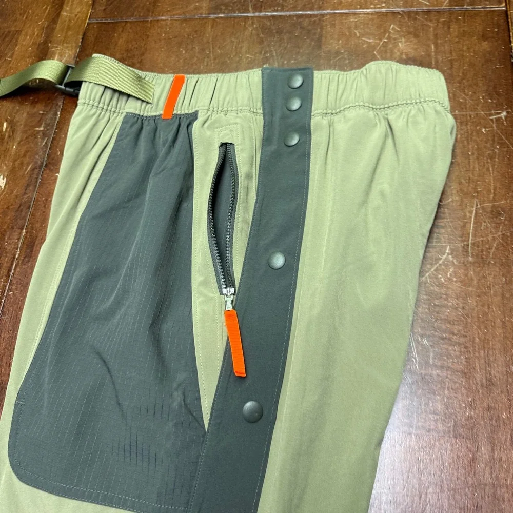 Under Armour Rush Utility Pants Mens Small Olive Green Snap Side 1366190
